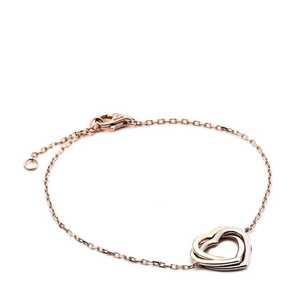 Cartier 18K Pink Yellow White Gold Trinity Heart Bracelet 1 of 6