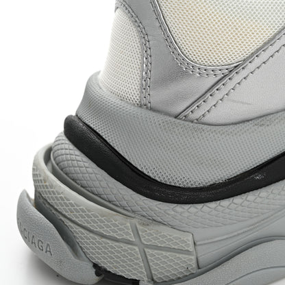 Balenciaga Metallic Fabric Mesh Mens Triple S Sneakers 10 Grey Dark Grey Black 18 of 19