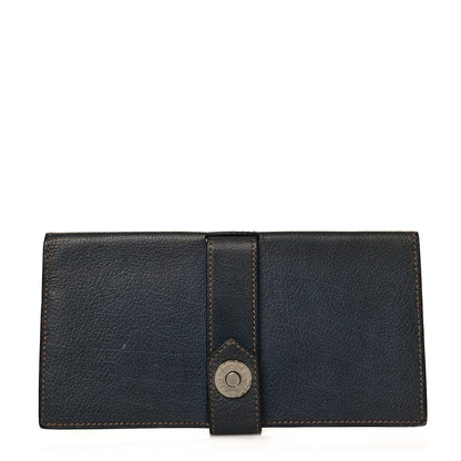 Hermes Buffle Dimitri Long Wallet Bleu Thalassa 1 of 12