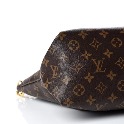 Louis Vuitton Monogram Flower Zipped Tote MM Beige 7 of 11