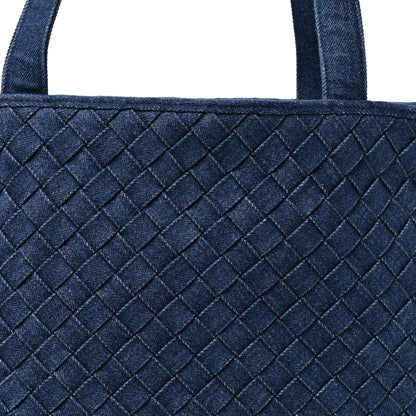 Bottega Veneta Denim Intrecciato Small Shopper Tote Blue 8 of 10