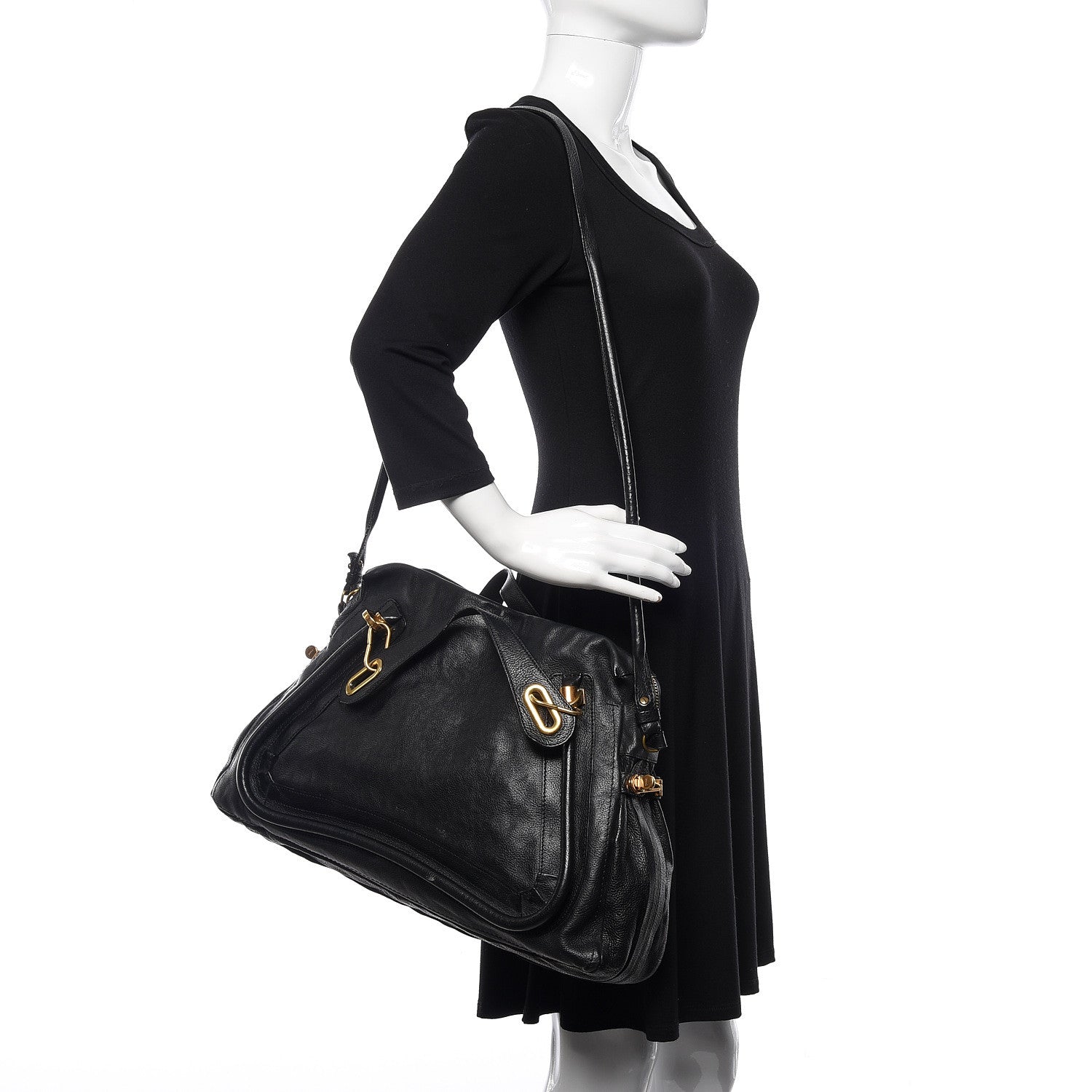Chloe Calfskin Large Paraty Black 2 of 12