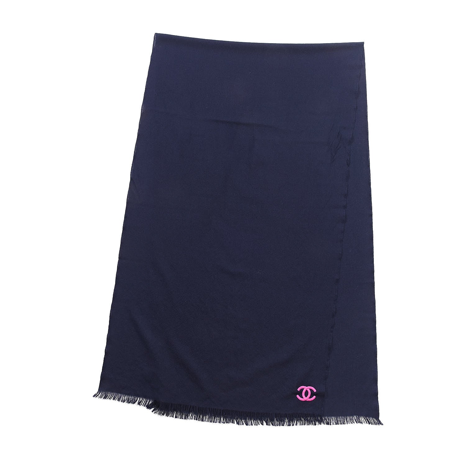 Chanel Cashmere CC Stole Navy 3 of 5