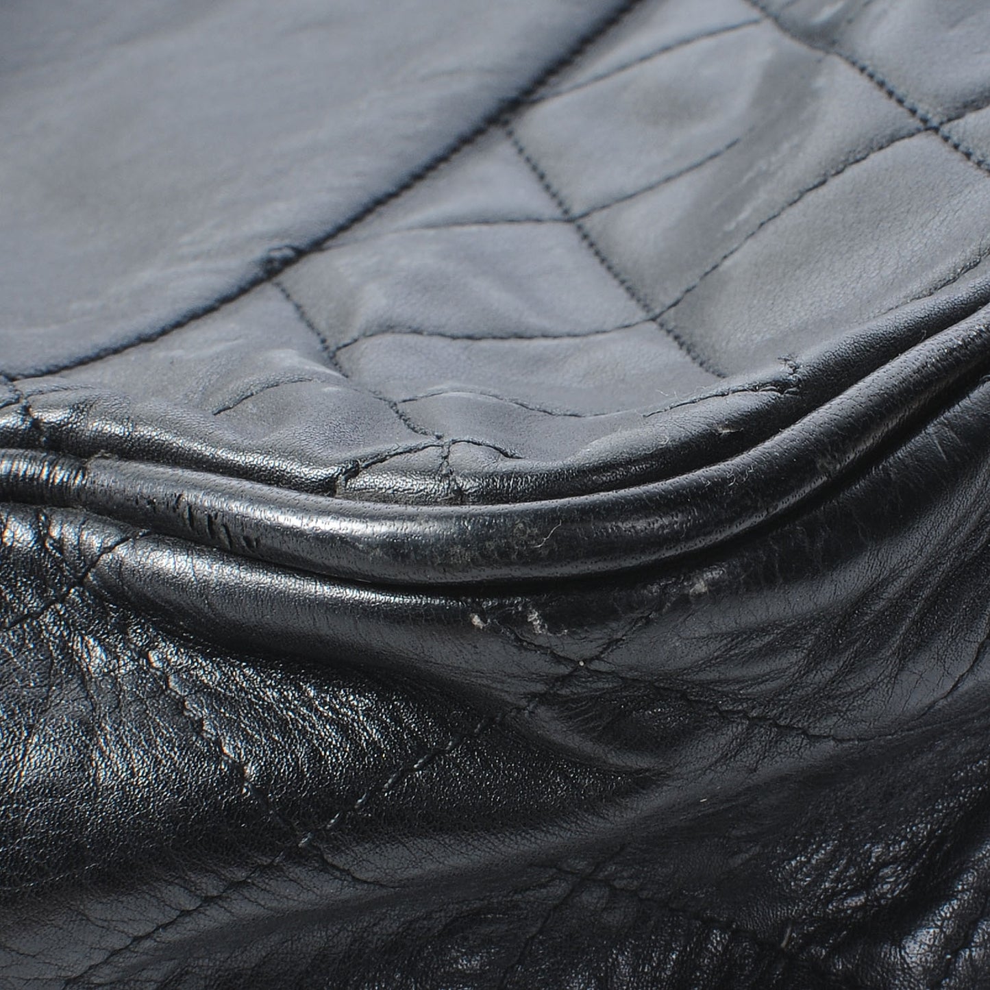 Lambskin Shopping Tote Black