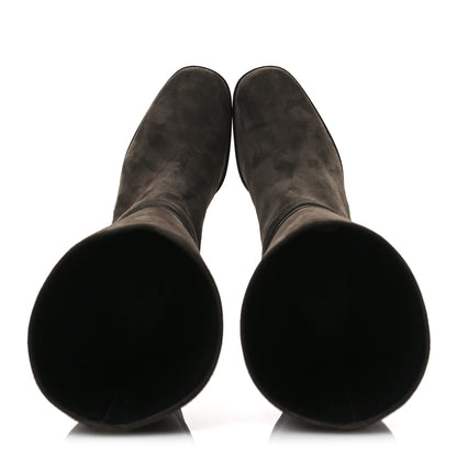 Hermes Suede Calfskin Justine 50 Boots 37 Ecorce 2 of 13