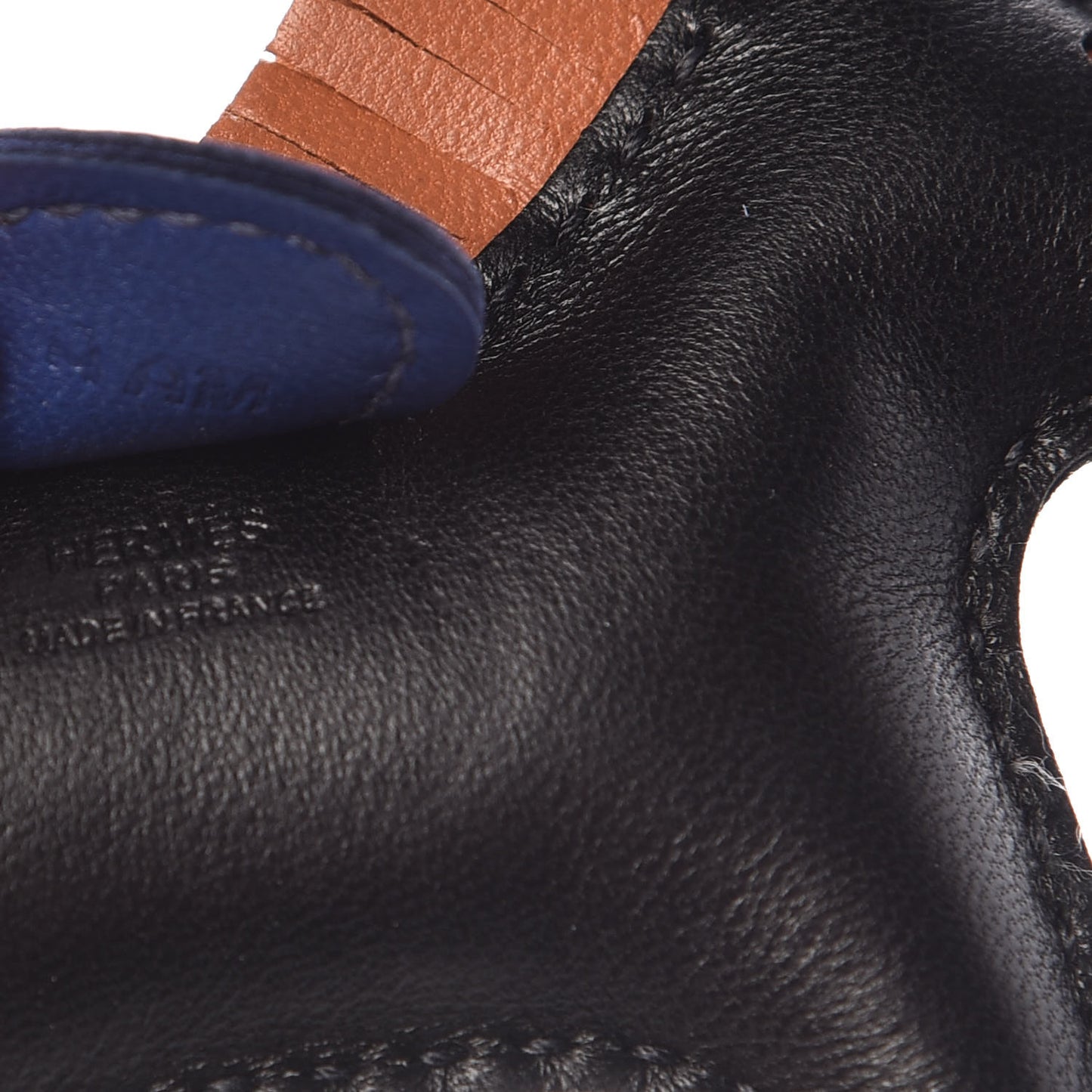 Milo Lambskin Grigri Rodeo Horse Bag Charm PM Black Bleu Encre Gold