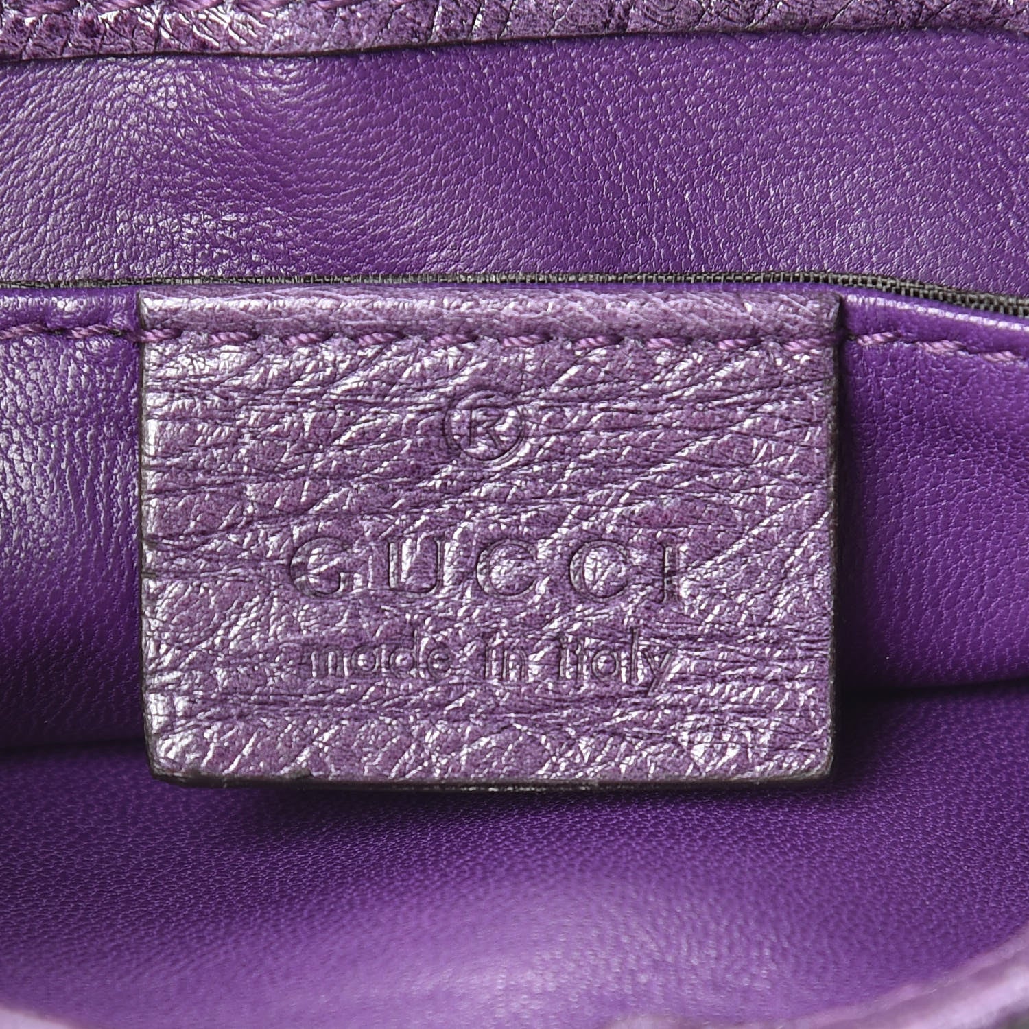 Gucci Ostrich Small 1973 Chain Shoulder Bag Purple 6 of 12