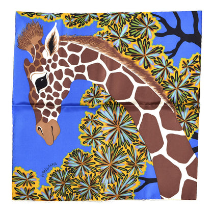 Hermes Silk The Three Graces Zoom Scarf 45 Bleu Vif Marron Vert 1 of 3