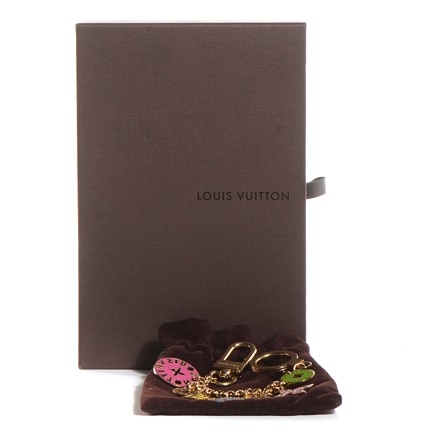 Monogram Multicolor Looping Chain Key Ring