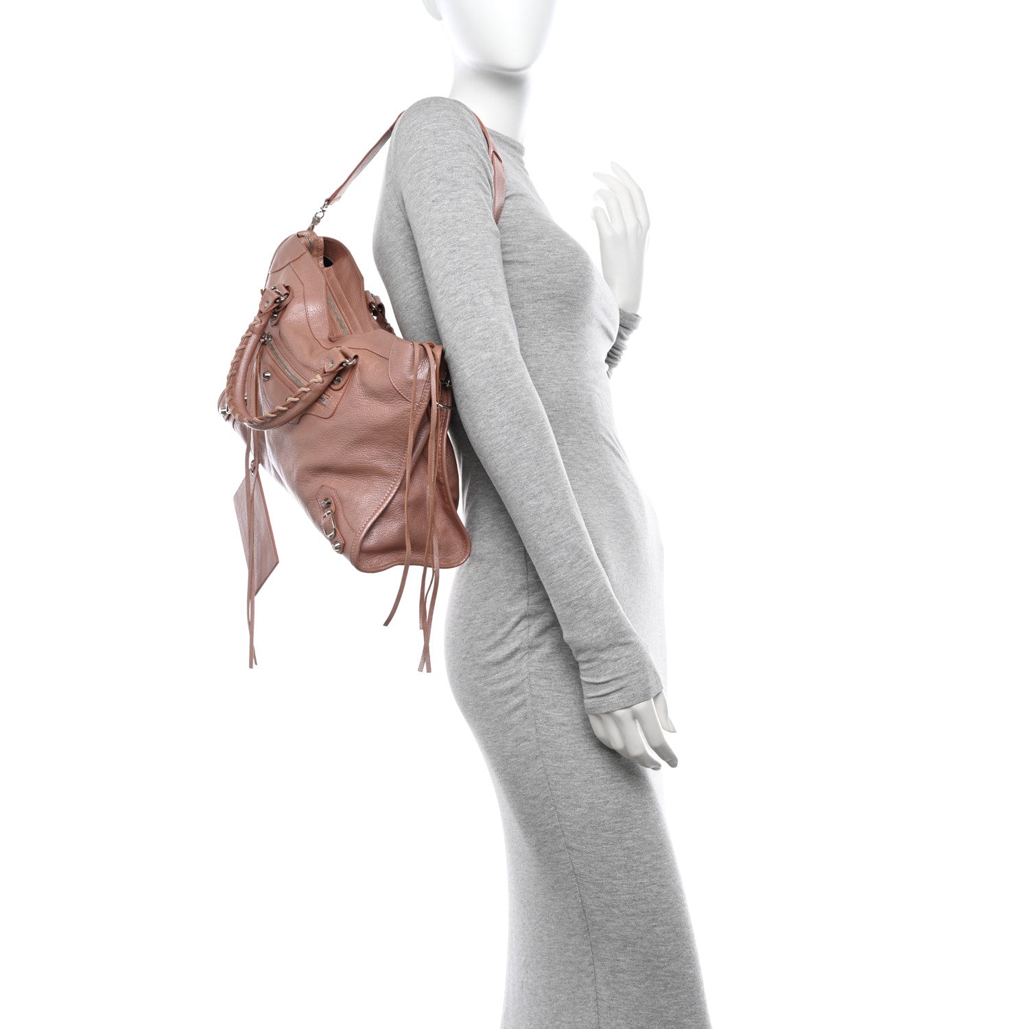 Balenciaga Pearlescent Goatskin Classic Palladium Hardware City Rose Rose Light 2 of 15