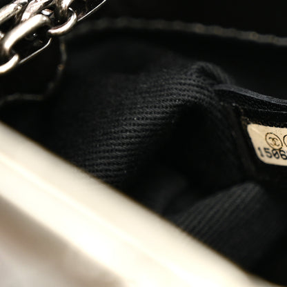 Chanel Patent Quilted Small Just Mademoiselle Bowling Bag Grey Black 6 of 9