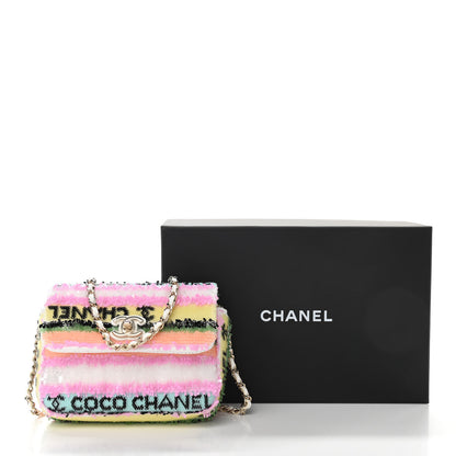 Chanel Sequin COCO Clutch With Chain Multicolor 12 of 12