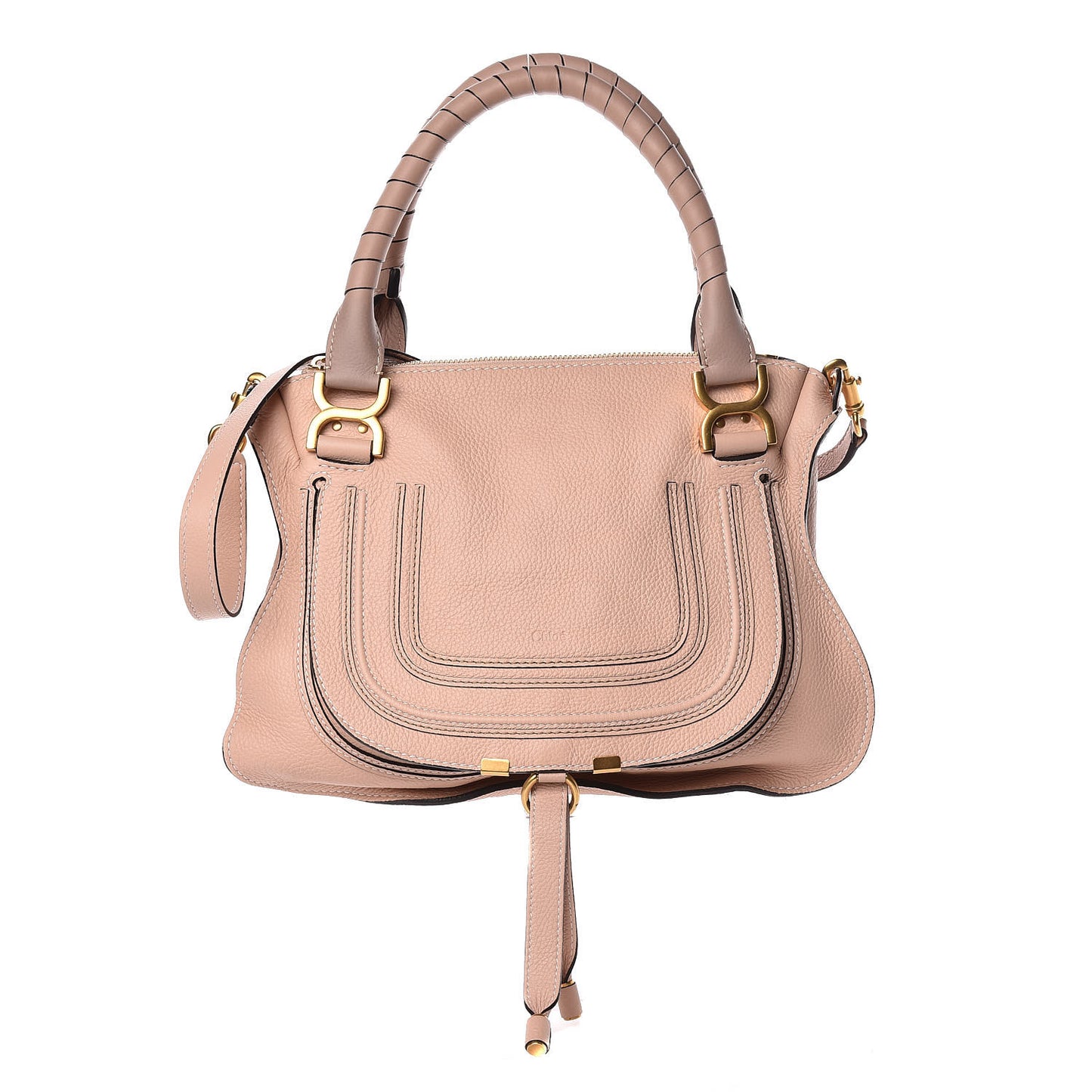 Calfskin Medium Marcie Satchel Blush Nude