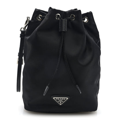 Prada Re-Nylon Vela Drawstring Wristlet Pouch Black 1 of 7