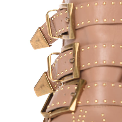 Chloe Nappa Sheepskin Studded Susanna Ankle Boots 37.5 Reef Shell 8 of 9
