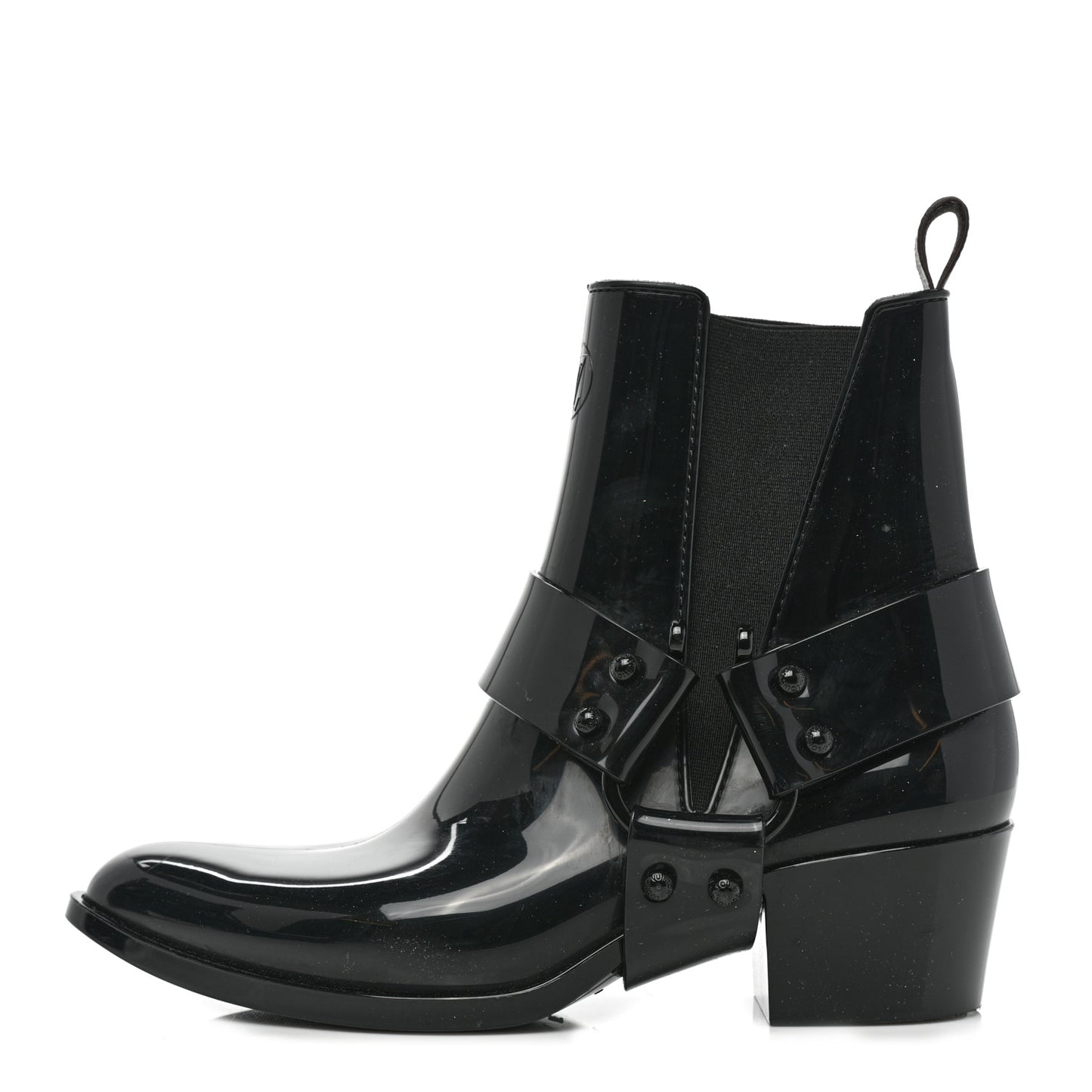 Rubber Monogram Rhapsody Ankle Boots 38 Black