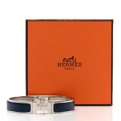 Hermes Matte Enamel Narrow Clic Clac HH Bracelet Bleu Biarritz 6 of 6
