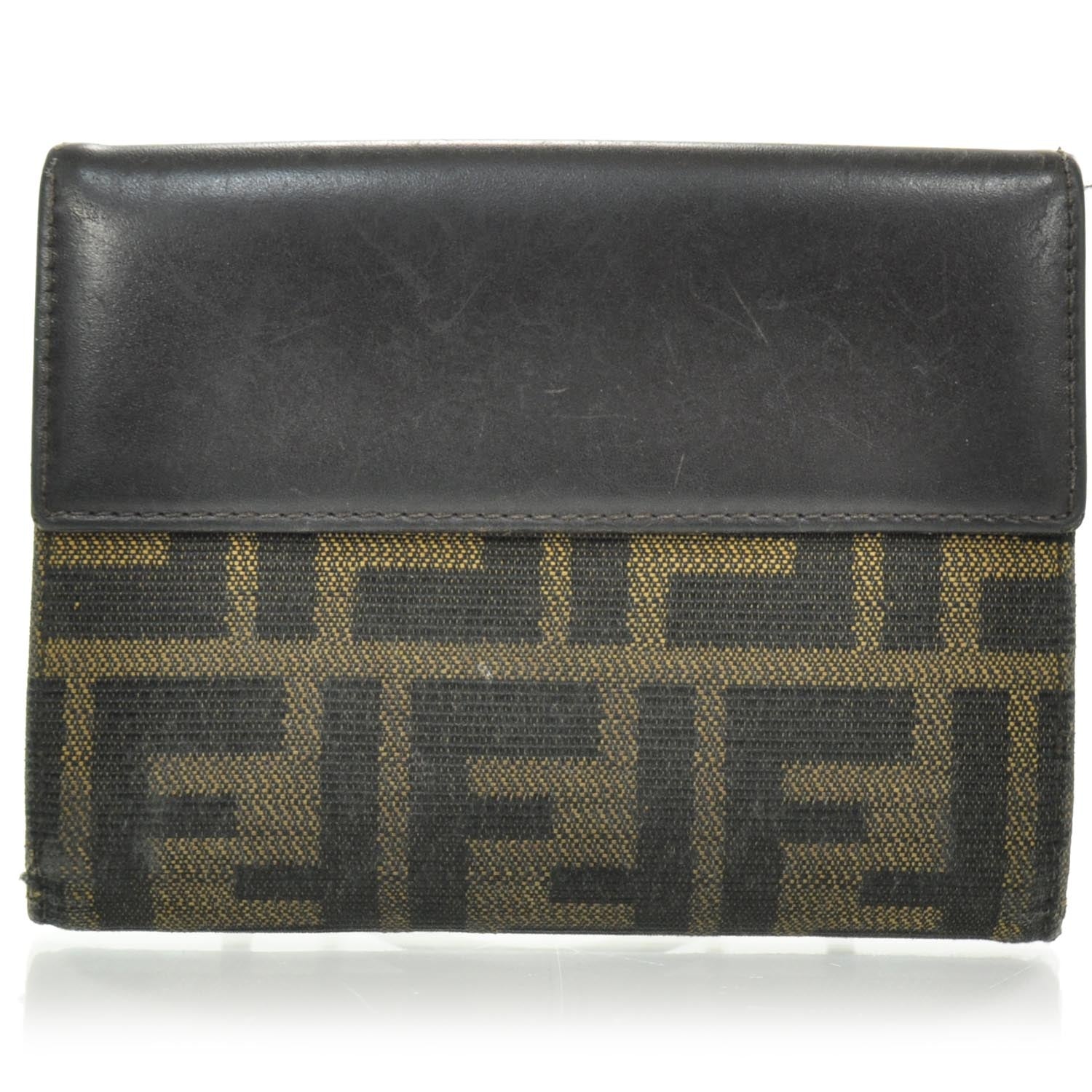 Fendi Zucca Compact Wallet Tobacco 2 of 9