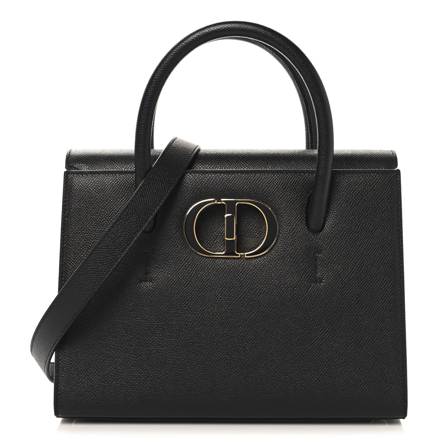 Christian Dior Grained Calfskin Medium St. Honore Tote Black 1 of 11