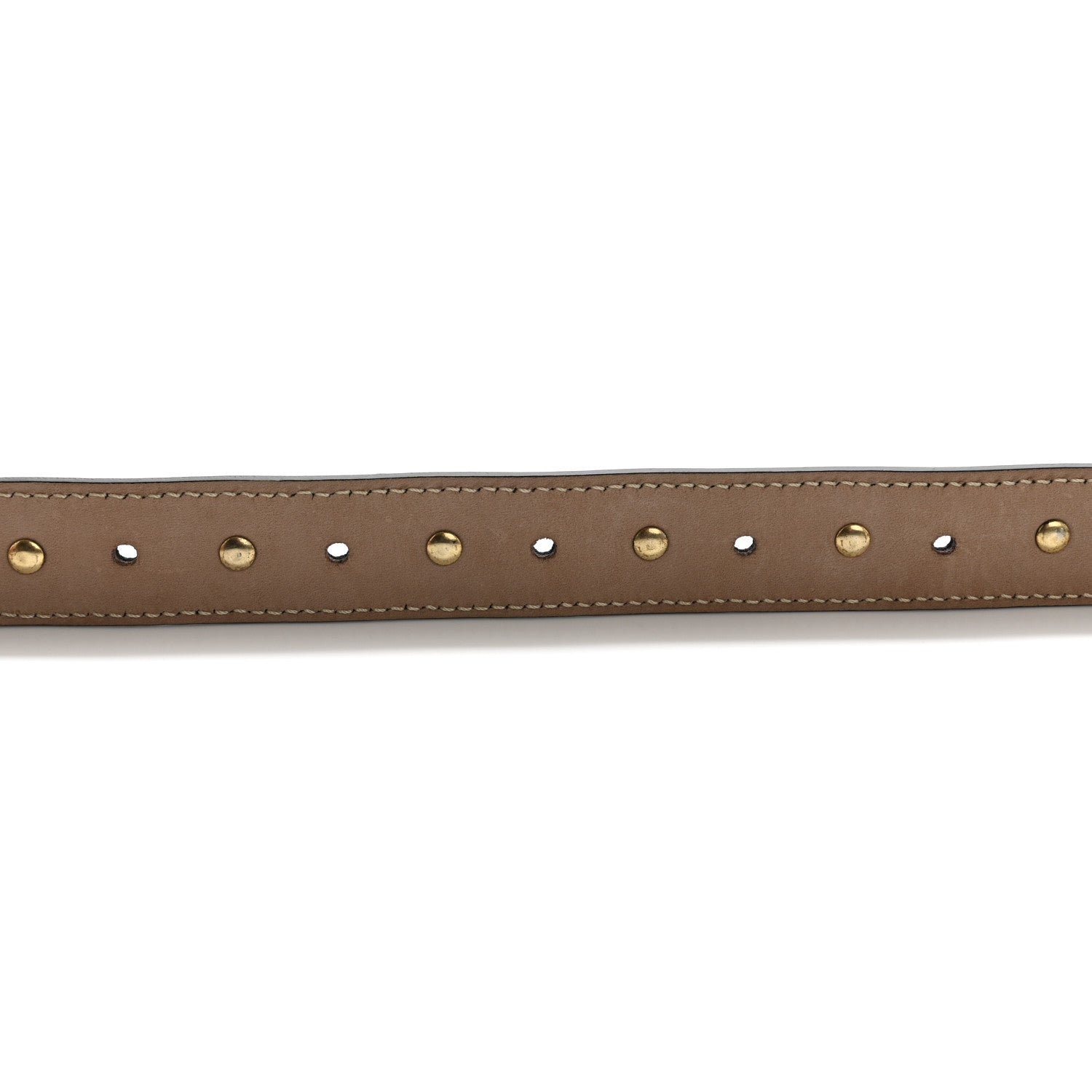 Khaite Patent Calfskin Studded Benny Belt XS/S 75/30 Black Gold 4 of 10