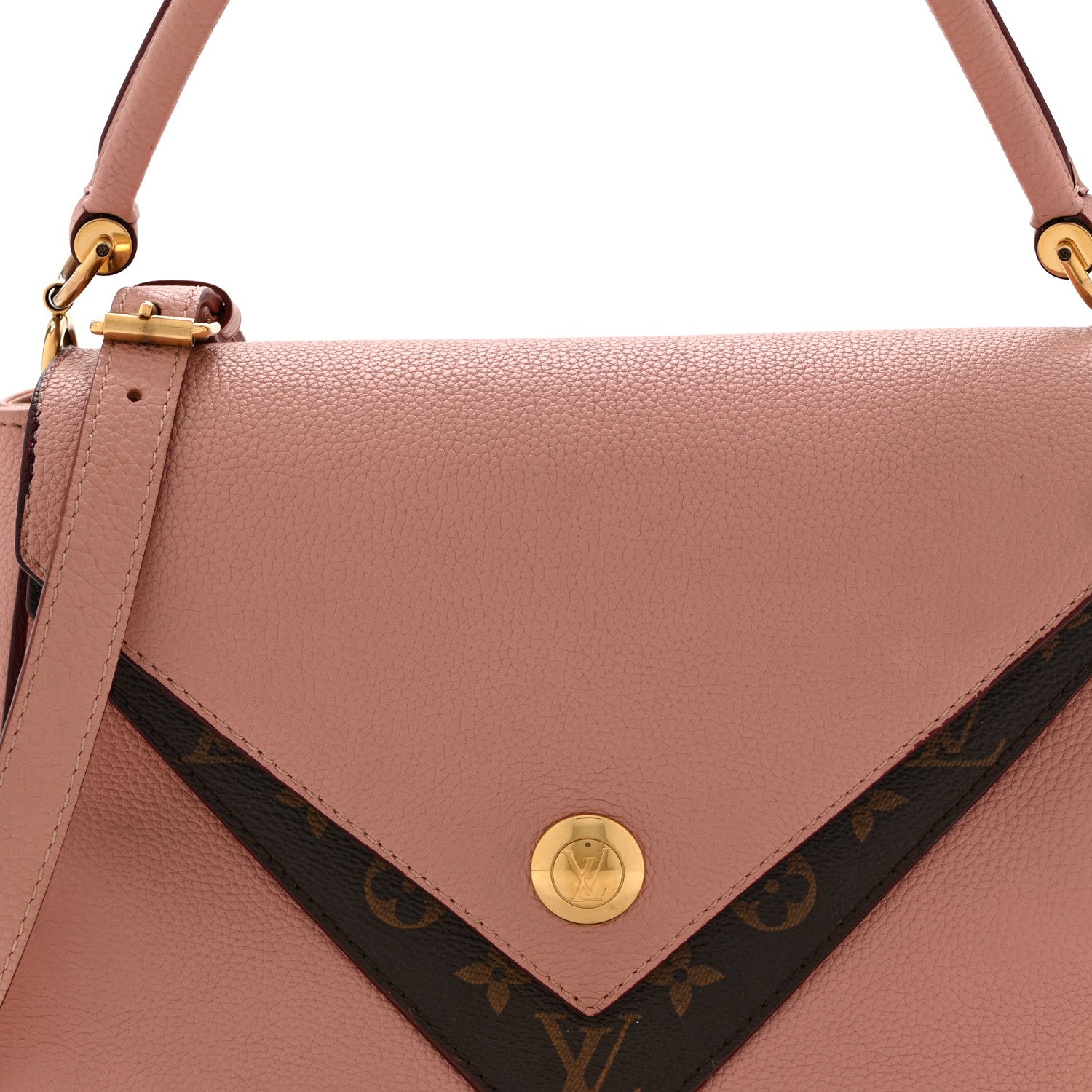 Louis Vuitton Grained Calfskin Monogram Double V Rose Poudre 7 of 9