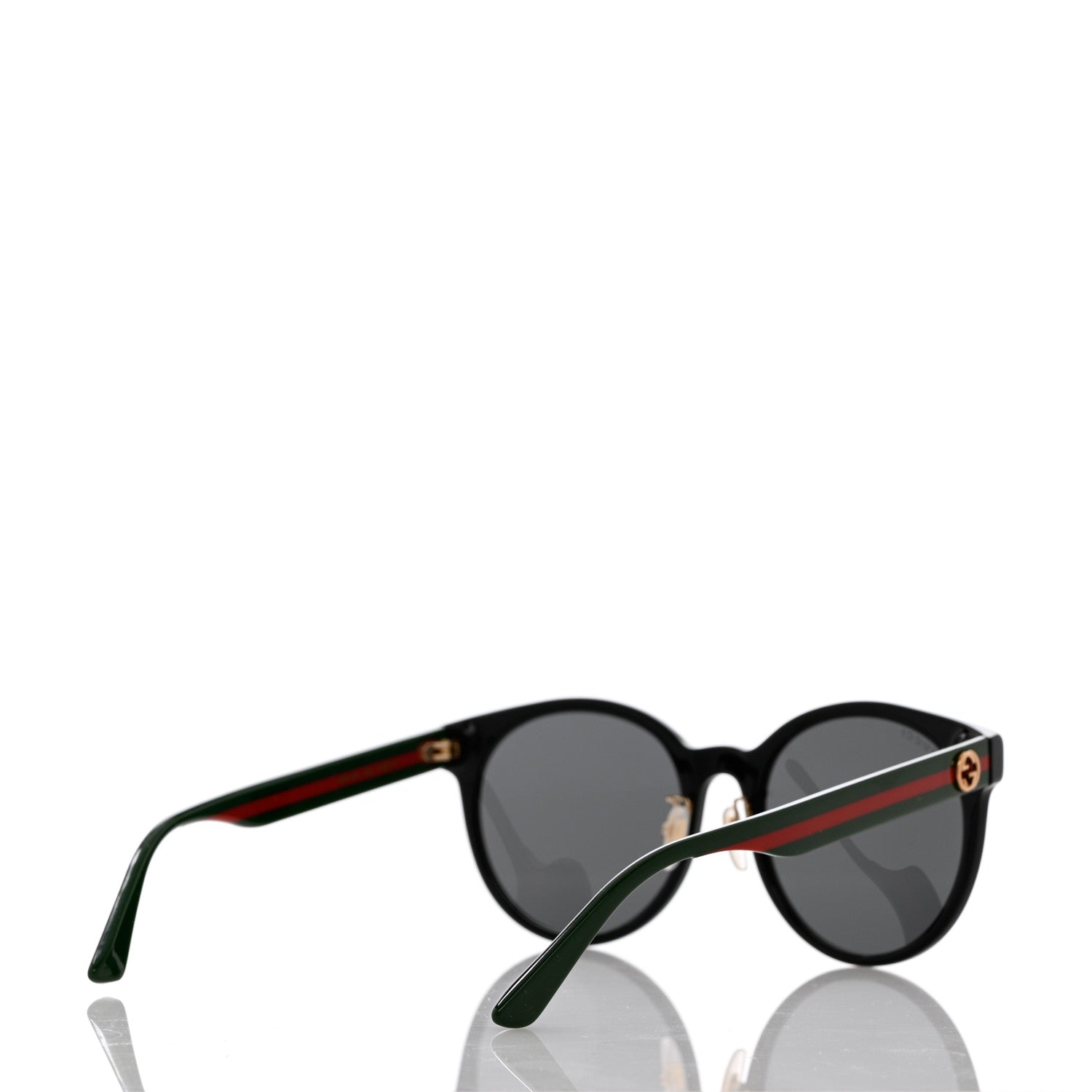 Gucci Acetate GG Web Round Eye Sunglasses GG0854SK Black 4 of 7