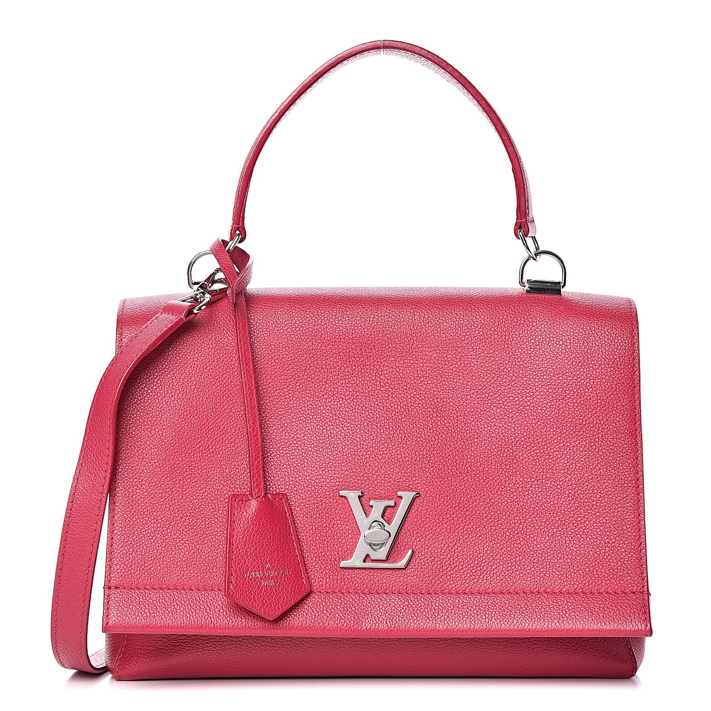 Soft Calfskin Lockme II Top Handle Dahlia