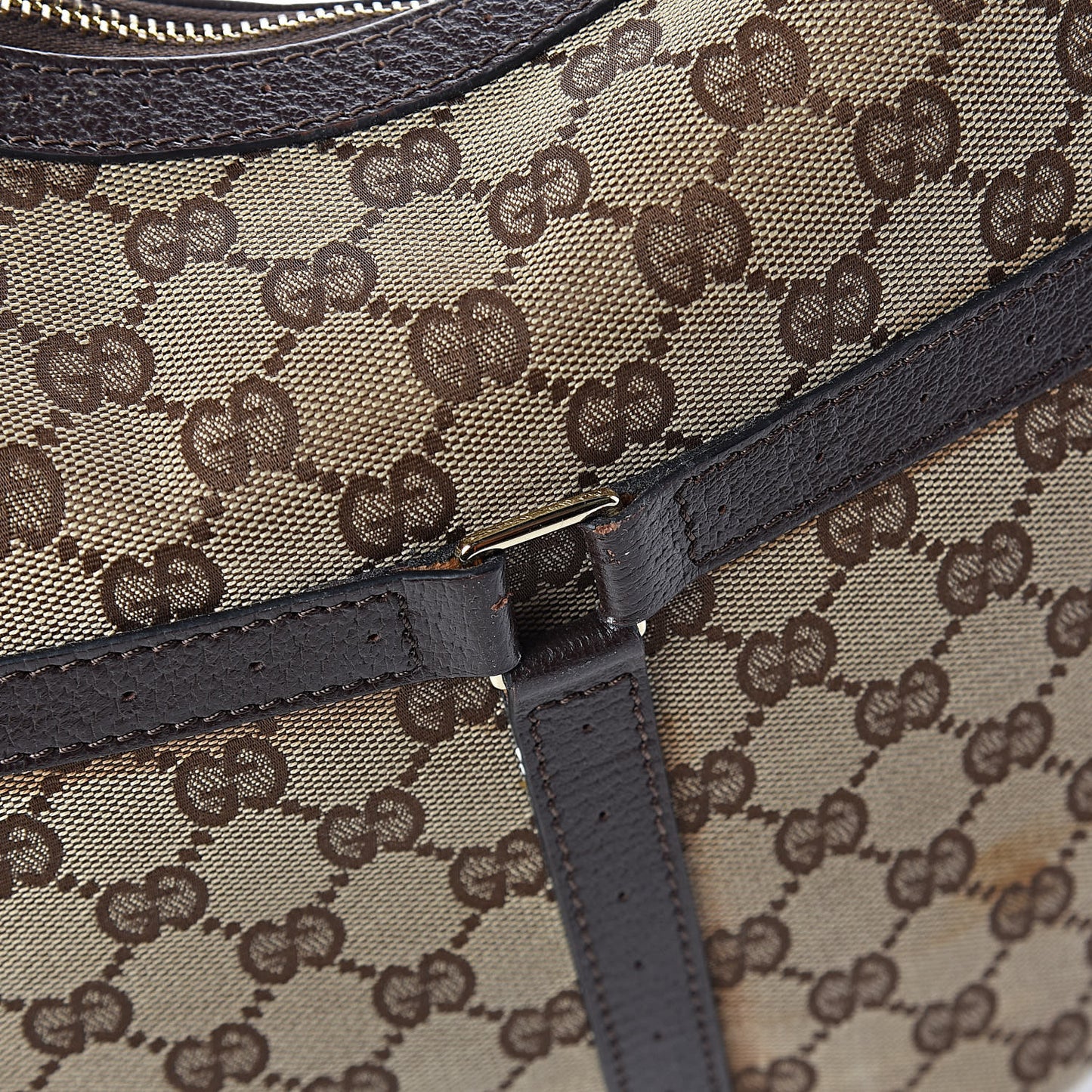 Monogram Web GG Reins Hobo Brown