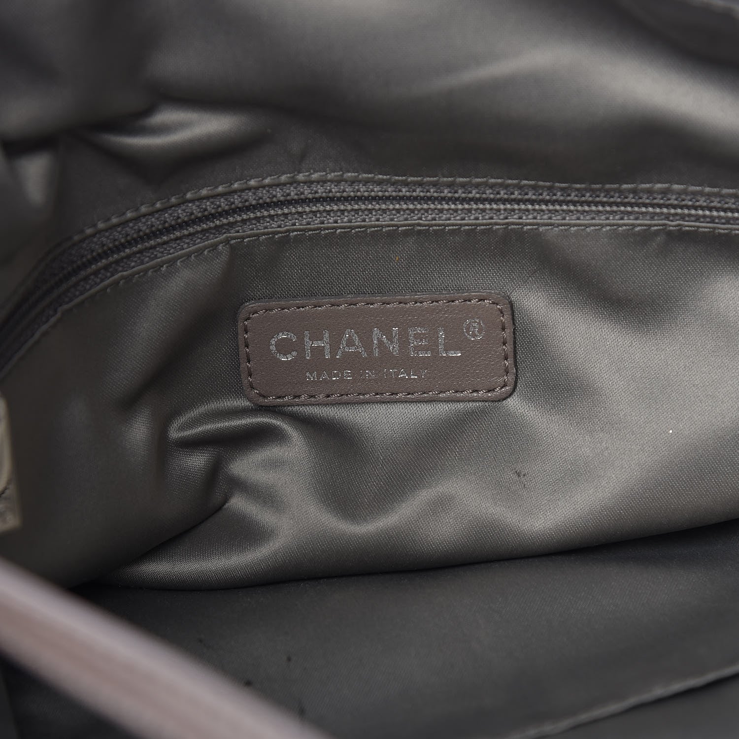Chanel Metallic Crackled Calfskin Perforated Drill Shoulder Bag Black 6 of 13