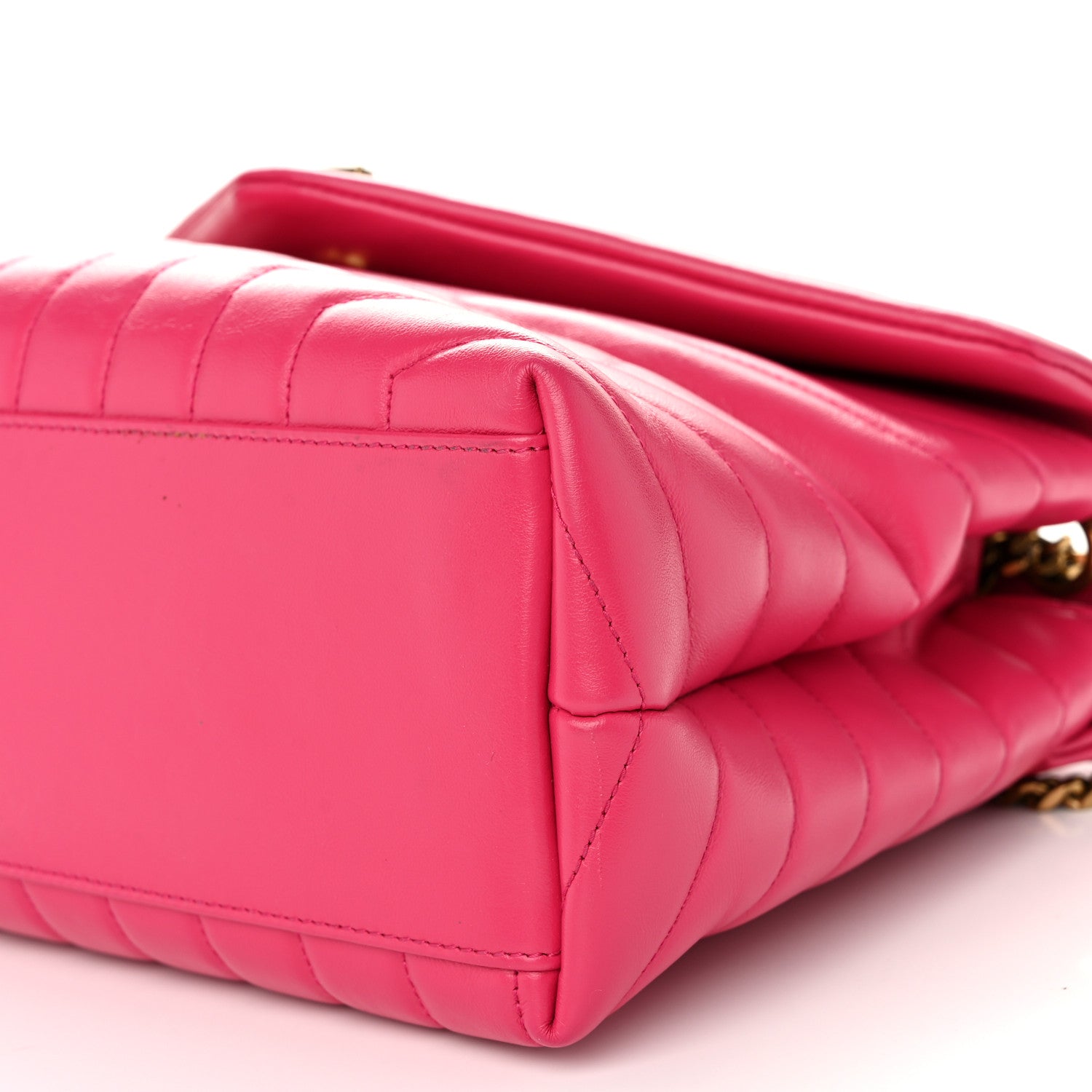 Saint Laurent Calfskin Y Quilted Monogram Medium Loulou Chain Satchel Freesia 10 of 10