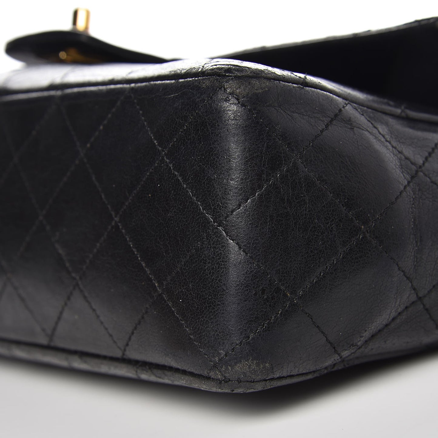 Lambskin Quilted Medium Flap Black