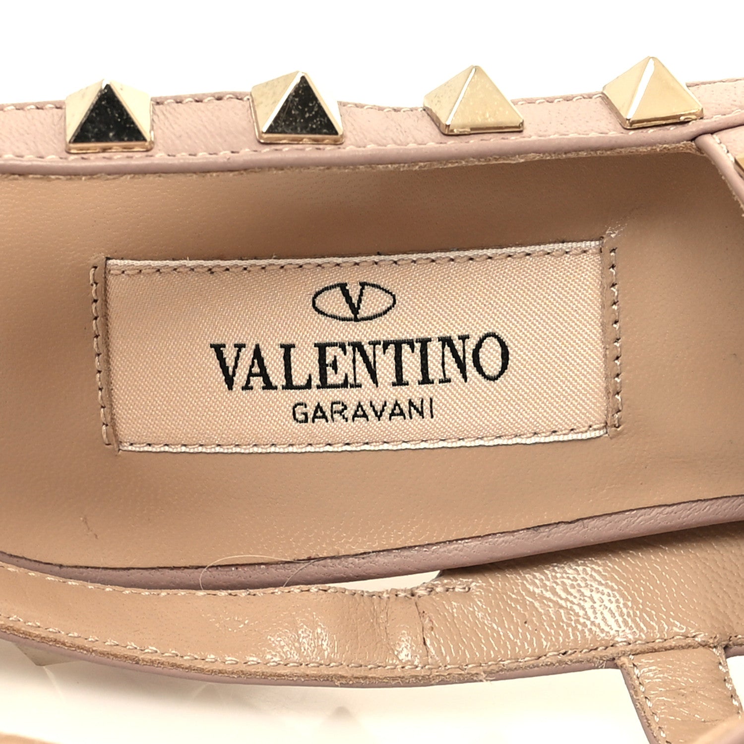 Valentino Garavani Patent Nappa Rockstud Ankle Strap 100mm Pumps 35 Rouge Pur Poudre 8 of 9