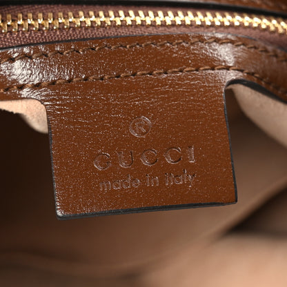 Gucci GG Supreme Monogram Azalea Calfskin Web Small Jackie 1961 Hobo Beige Ebony Brown Sugar 5 of 8
