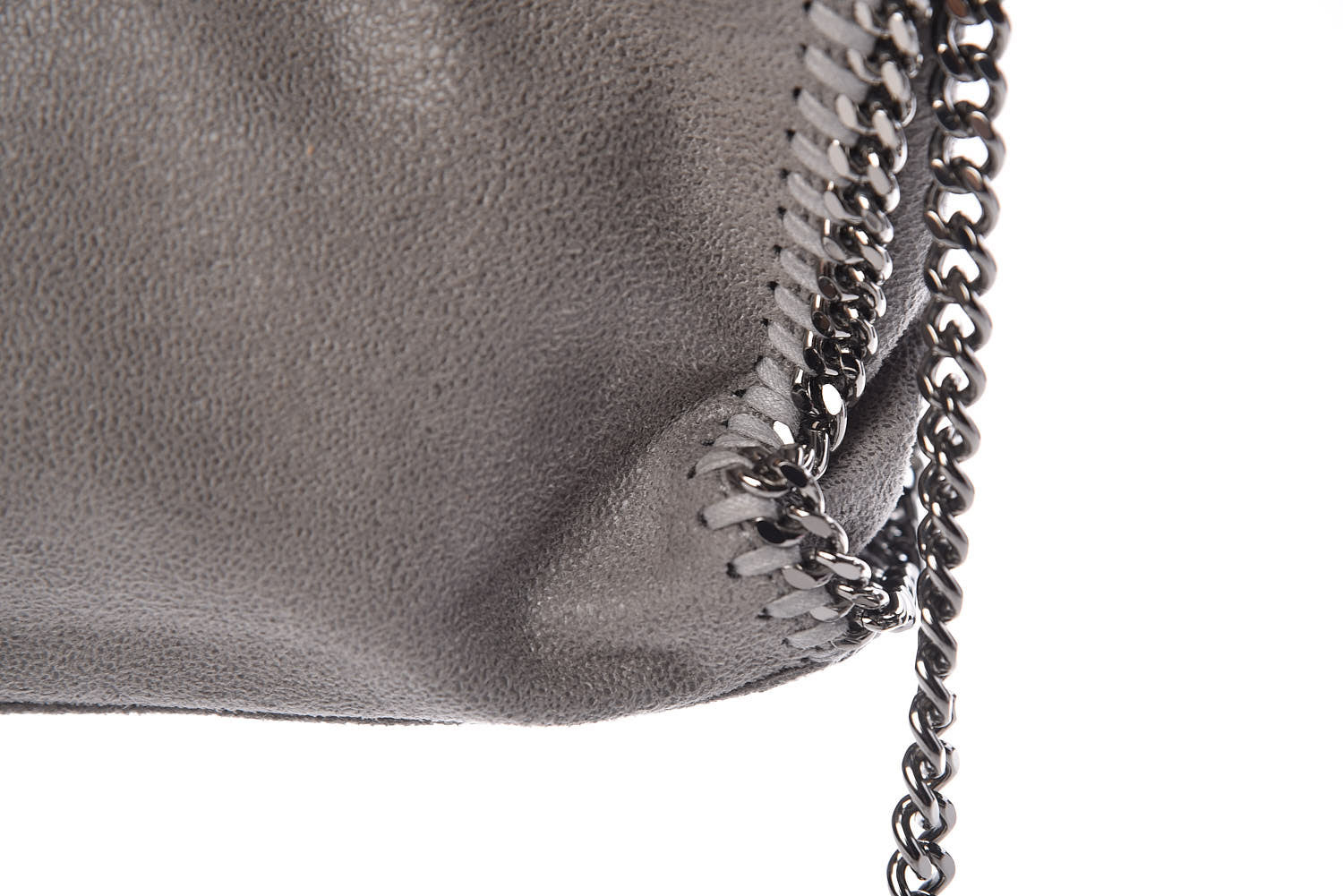 Stella McCartney Shaggy Deer Mini Falabella Fold Over Tote Light Grey 11 of 11