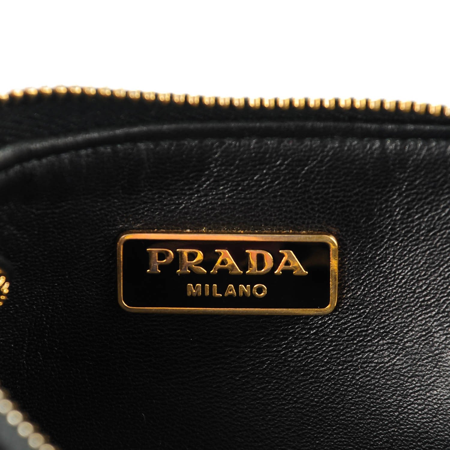 Prada Saffiano Zip Key Pouch Nero Black 6 of 7
