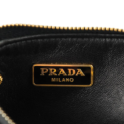Prada Saffiano Zip Key Pouch Nero Black 6 of 7