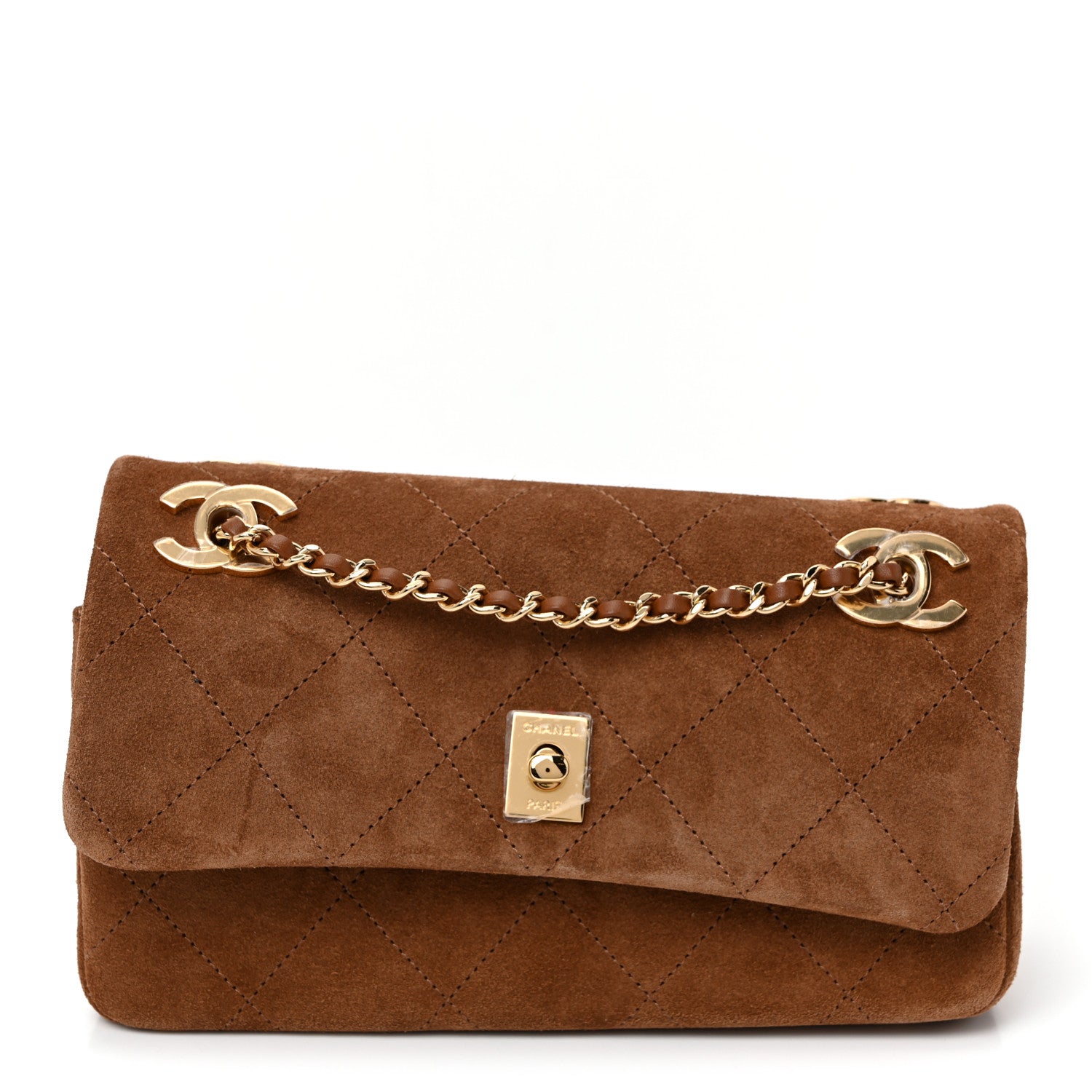Chanel Suede Calfskin Small Eyes On You Flap Camel 1 of 10