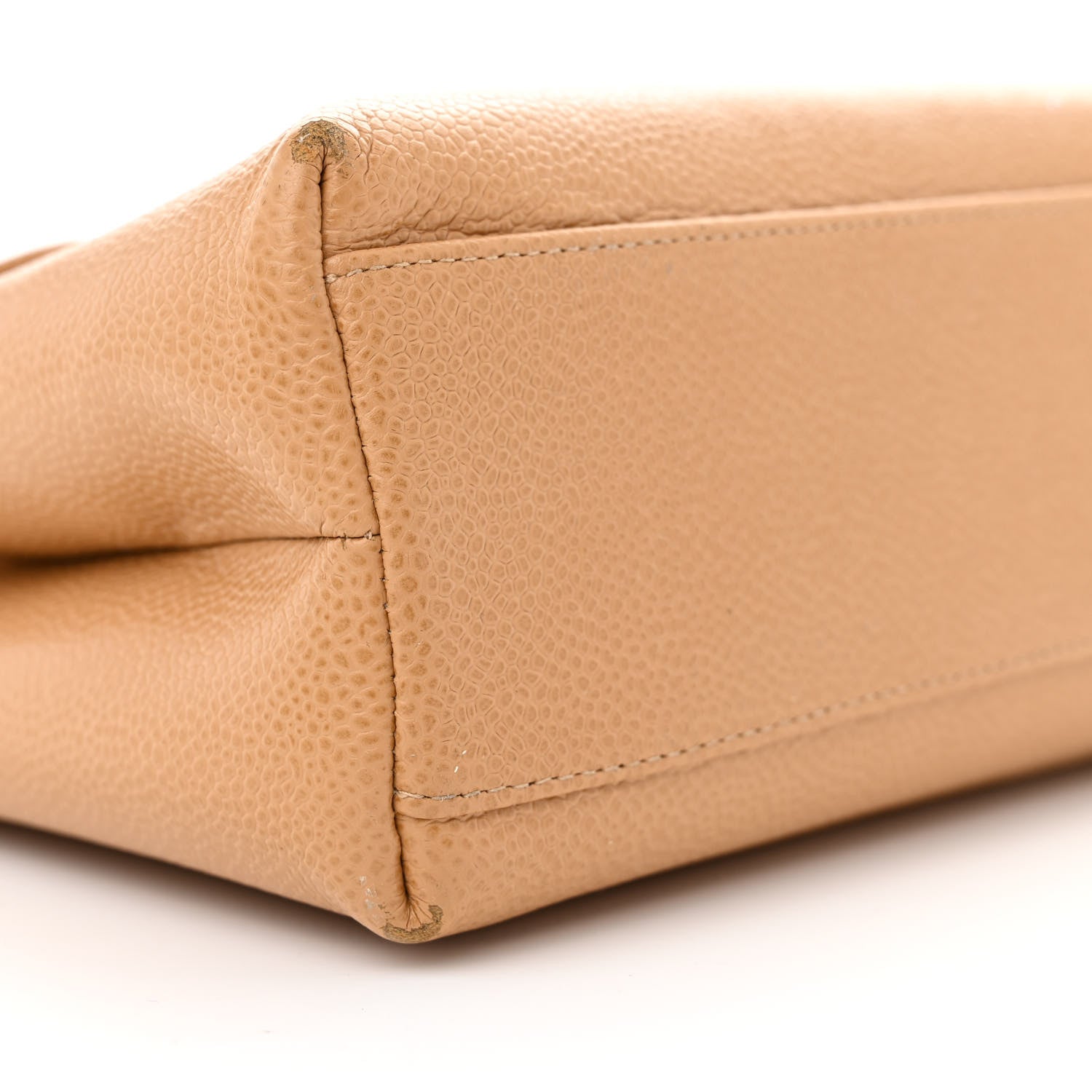 Chanel Caviar Flap Shoulder Bag Beige 9 of 12