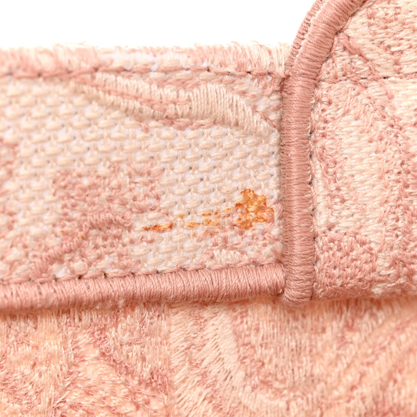 Canvas Toile De Jouy Embroidered Medium Book Tote Pink