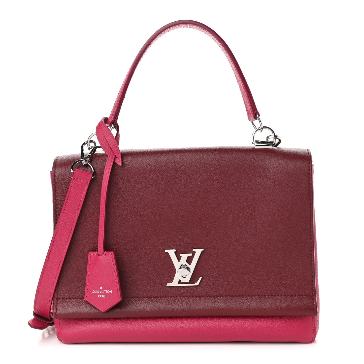 Calfskin Lock Me II Pink Red