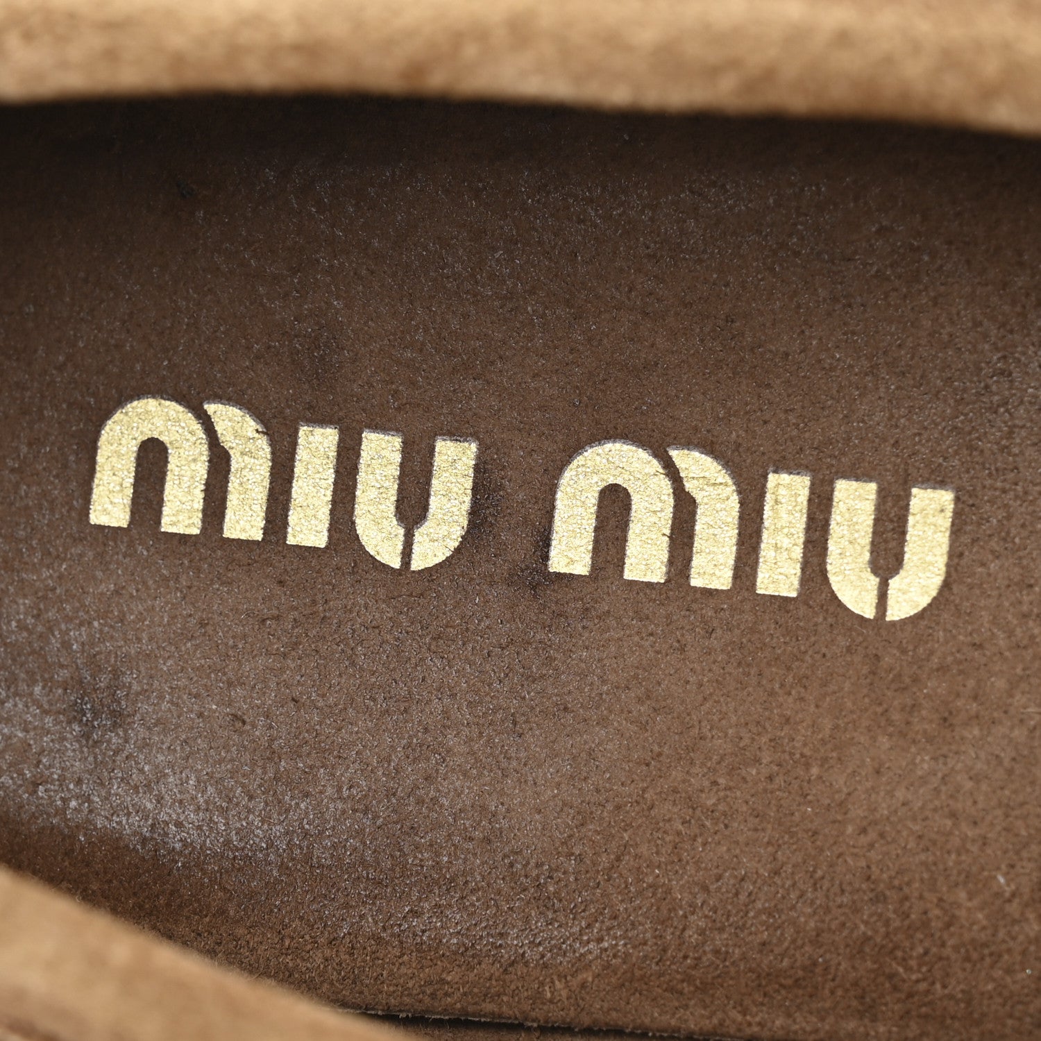 Miu Miu Suede Penny Loafers 40 Cannella 8 of 9