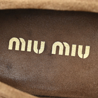 Miu Miu Suede Penny Loafers 40 Cannella 8 of 9