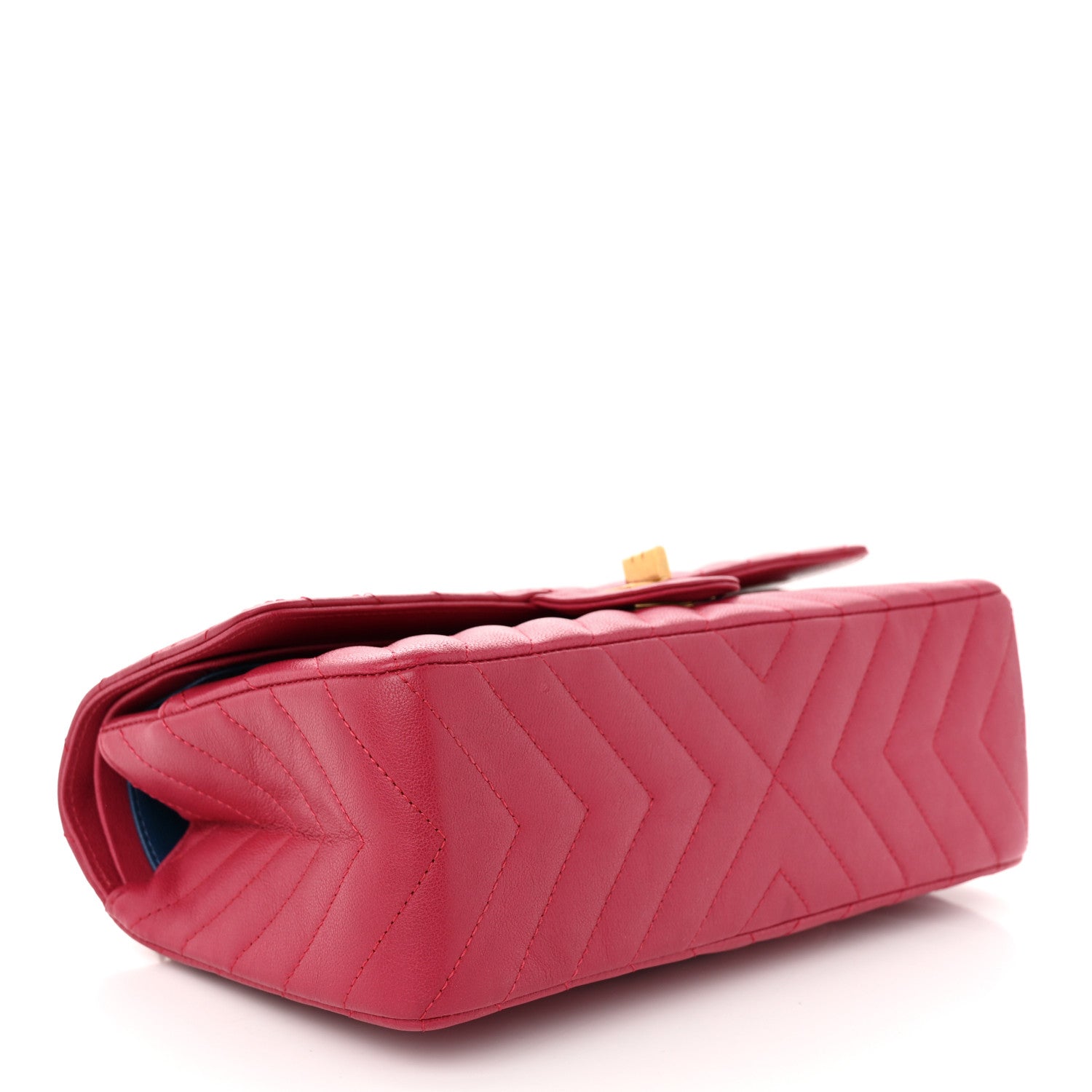 Chanel Sheepskin Chevron Quilted 2.55 Reissue 225 Flap Dark Pink 4 of 13