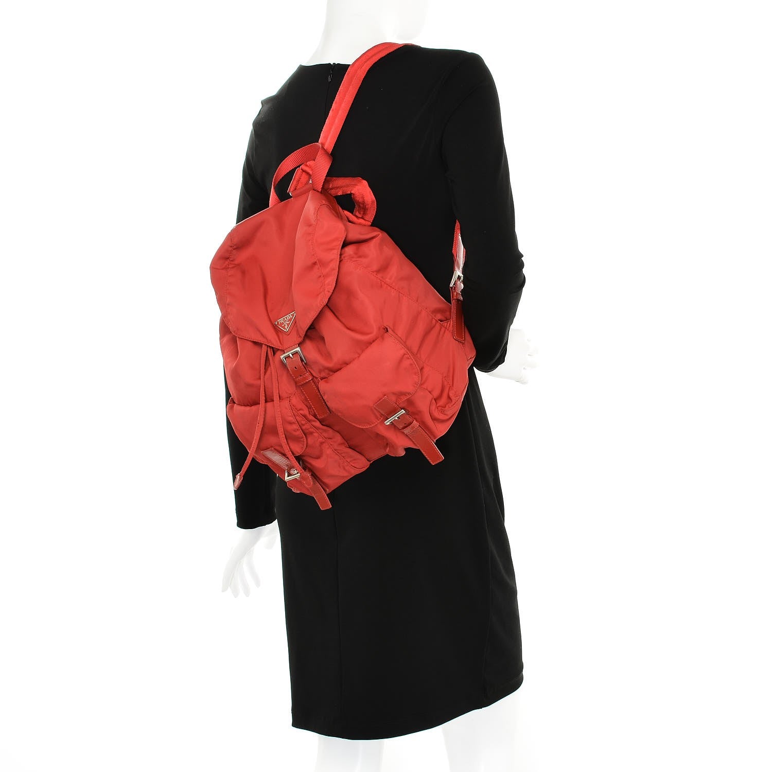 Prada Nylon Vela Small Backpack Rosso 2 of 11