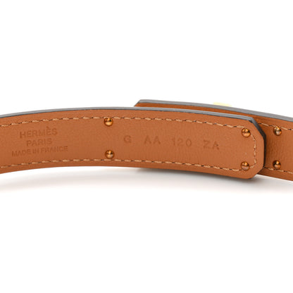 Hermes Odyssee Calfskin Kelly Belt Macassar 3 of 4