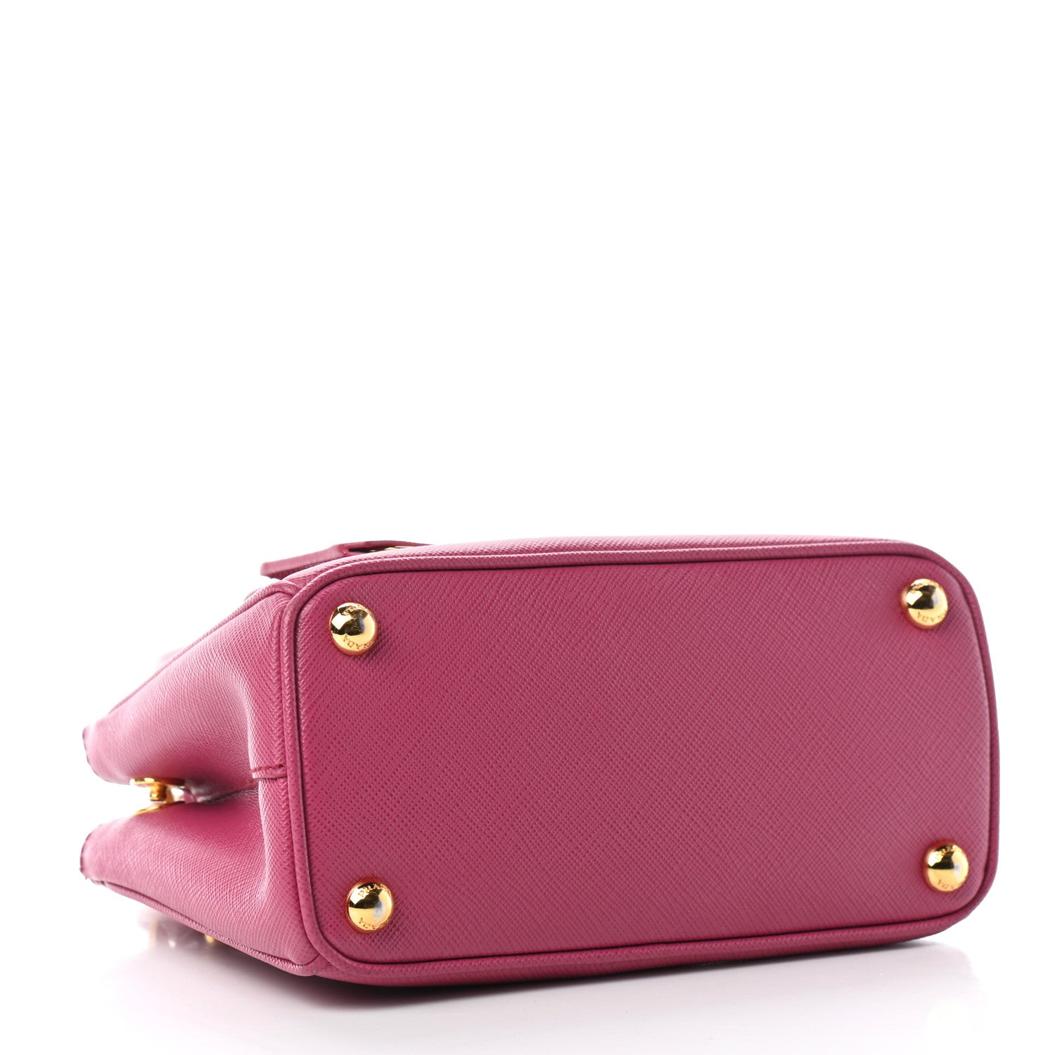 Prada Saffiano Lux Micro Galleria Double Zip Tote Fuxia 4 of 8