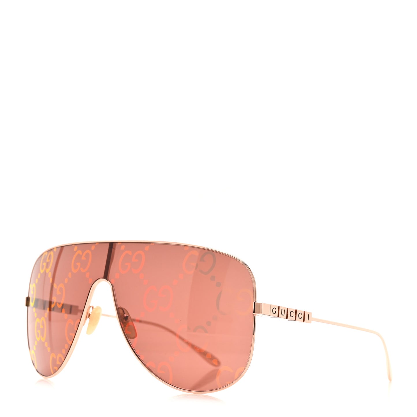 Metal Mask Sunglasses GG1436S Red Gold