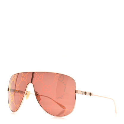 Gucci Metal Mask Sunglasses GG1436S Red Gold 1 of 7