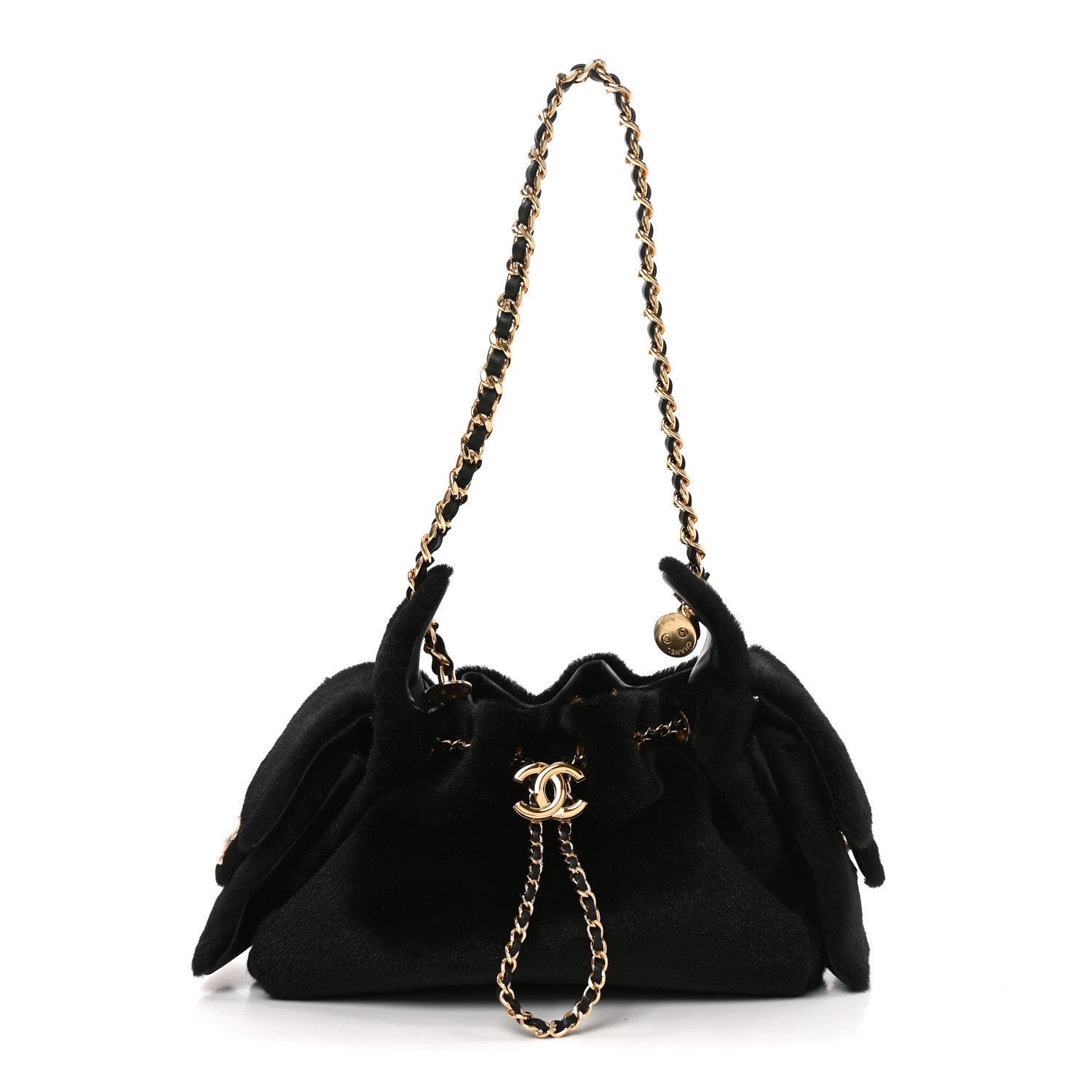 Chanel Pony Hair Mini Chanel 25 Handbag Black 1 of 10