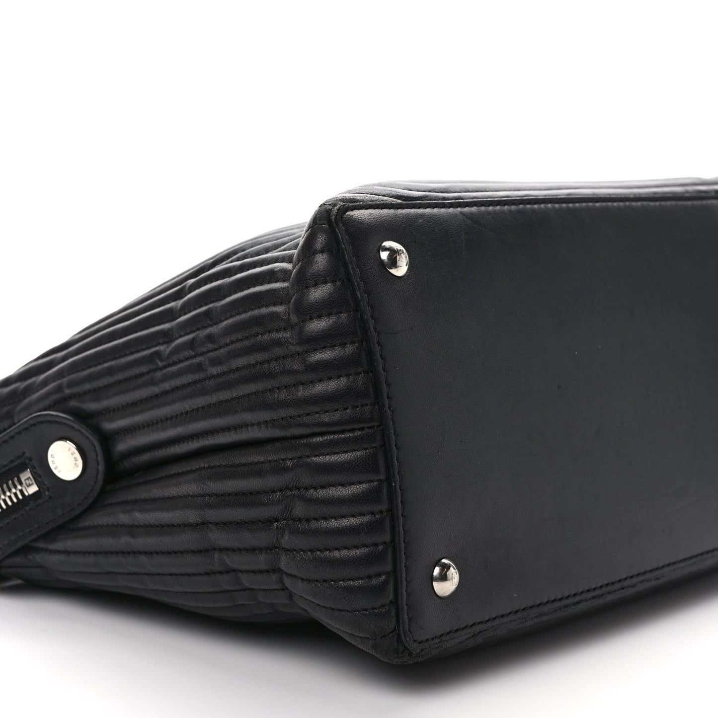 Shiny Nappa Trapuntata DotCom Chain Satchel Black